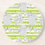 dog playing pattern background drink coaster