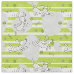 dog playing pattern background fabric