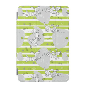 dog playing pattern background iPad mini cover