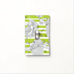 dog playing pattern background light switch cover