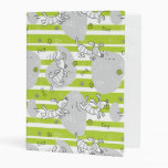 dog playing pattern background mini binder