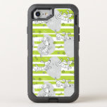 dog playing pattern background OtterBox defender iPhone SE/8/7 case
