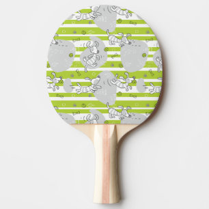dog playing pattern background ping pong paddle