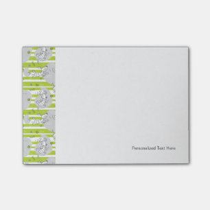 dog playing pattern background post-it notes