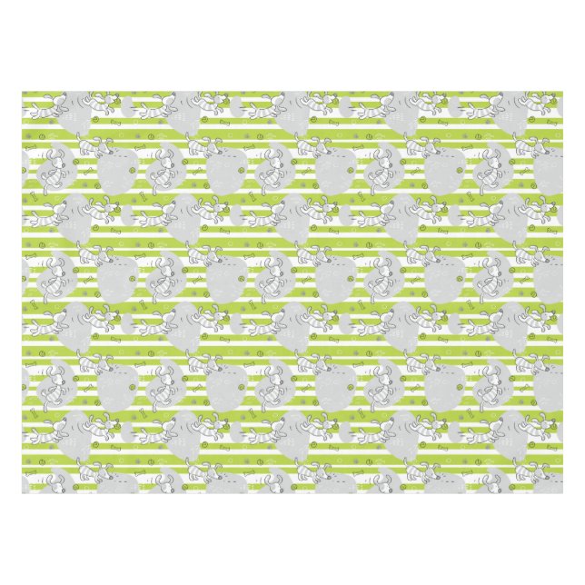 dog playing pattern background tablecloth (Front (Horizontal))