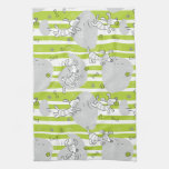 dog playing pattern background towel