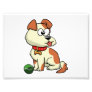 Dog playing with ball | choose background color photo print