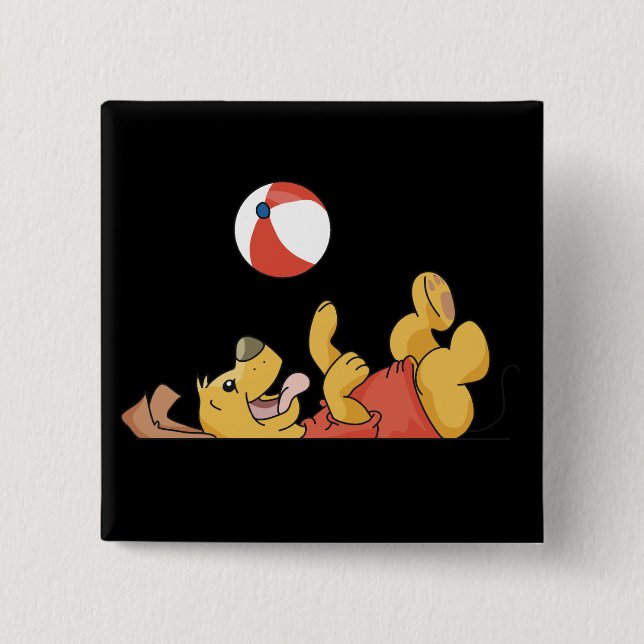 Dog Playing With Ball Tshirts and Gifts Button (Front)