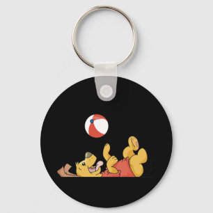 Dog Playing With Ball Tshirts and Gifts Keychain