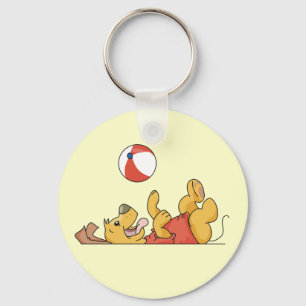 Dog Playing With Ball Tshirts and Gifts Keychain