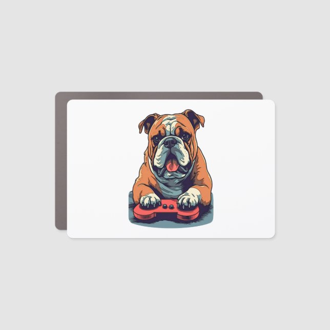 Dog Plays Video Games  Car Magnet (Front)
