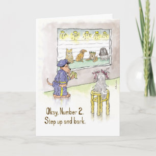 Dog Police Lineup - Birthday Card