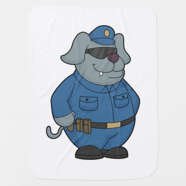 Dog Police officer Police Baby Blanket (Front)