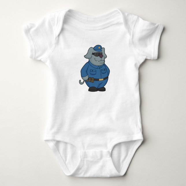 Dog Police officer Police Baby Bodysuit (Front)