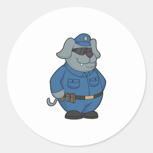 Dog Police officer Police Classic Round Sticker