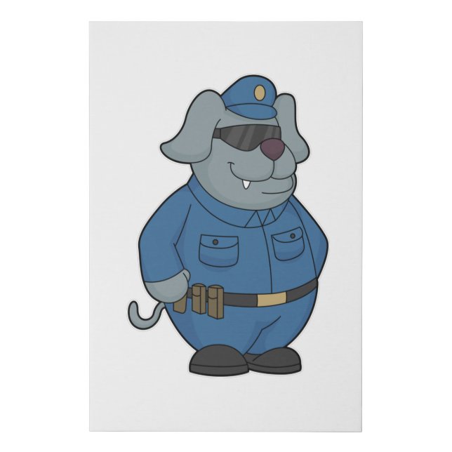 Dog Police officer Police Faux Canvas Print (Front)