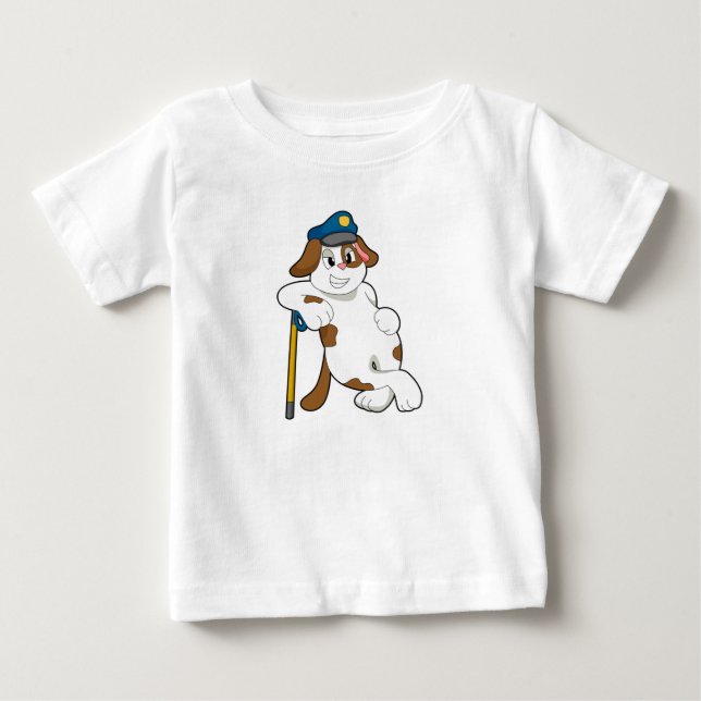 Dog Police officer Police hat Baby T-Shirt (Front)
