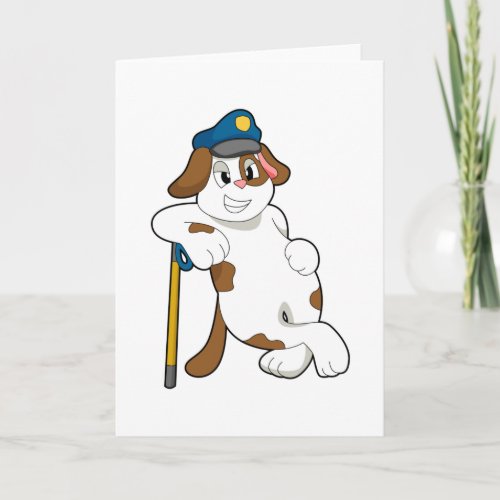 Dog Police officer Police hat Card