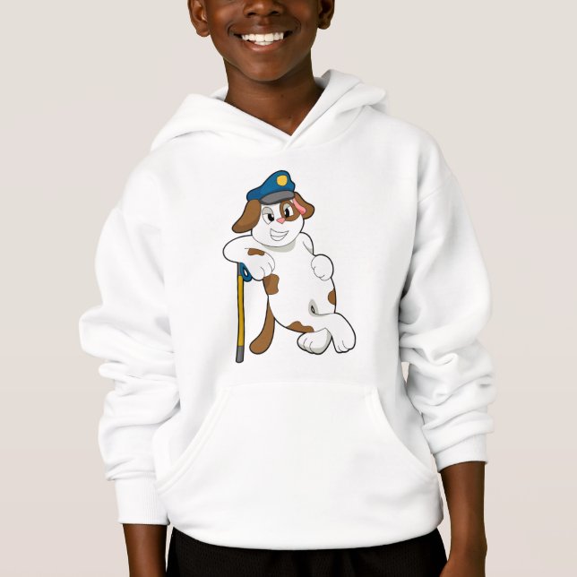 Dog Police officer Police hat Hoodie (Front)