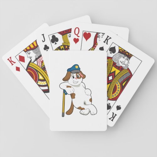 Dog Police officer Police hat Poker Cards