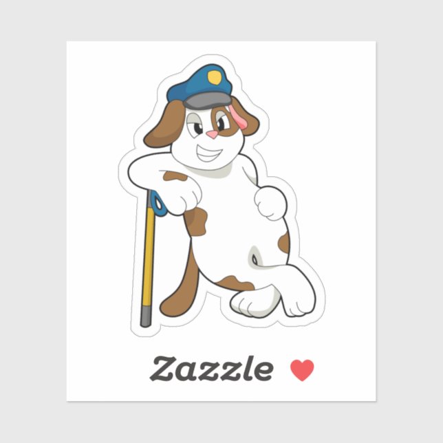 Dog Police officer Police hat Sticker (Sheet)