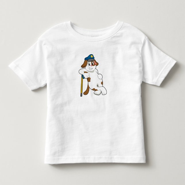 Dog Police officer Police hat Toddler T-shirt (Front)