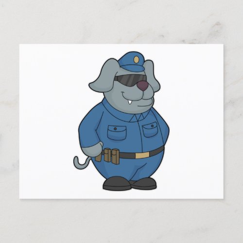 Dog Police officer Police Postcard