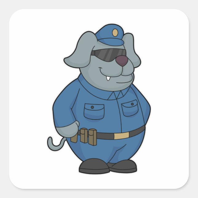 Dog Police officer Police Square Sticker (Front)