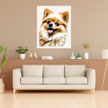 Dog Pomeranian Pop Art Poster<br><div class="desc">Unleash the vibrant energy of your beloved Pomeranian with our exclusive Dog Pomeranian Pop Art Poster. This eye-catching piece combines modern pop art aesthetics with the timeless charm of your furry friend. The bold colors and dynamic design make it a paw-some addition to any pet lover's space. Celebrate the unique...</div>