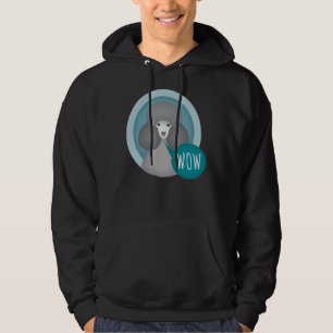 Dog Poodle Wow Gray Hoodie