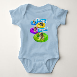 Dog Pool Party Baby Bodysuit