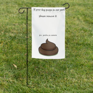 Dog Poop Garden Flag