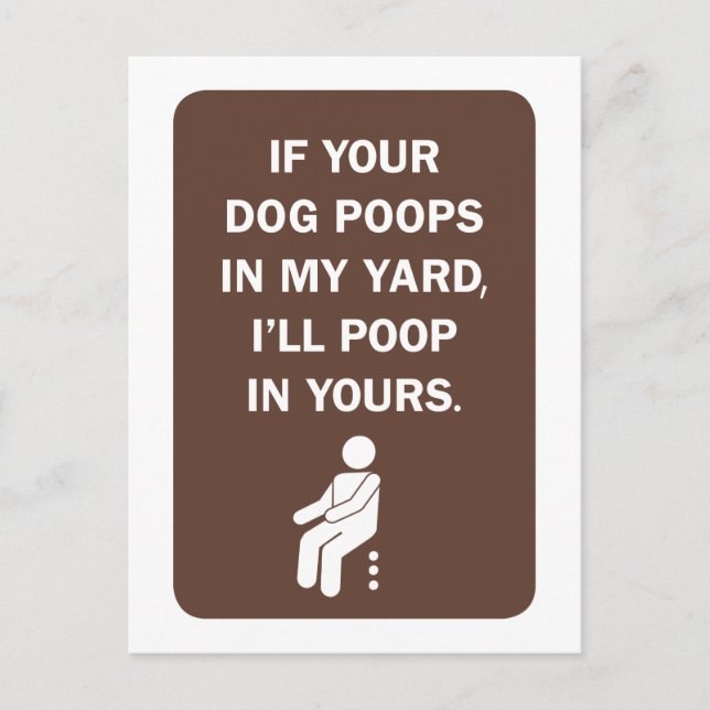 Dog Poop Post Card (Front)
