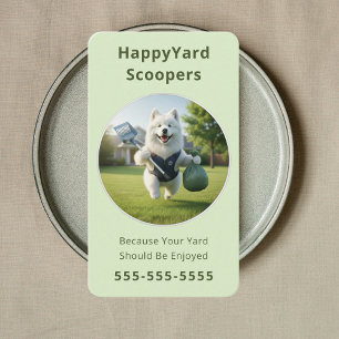 Dog Poop Scooper Pet Yard Cleaning & Waste Removal Business Card
