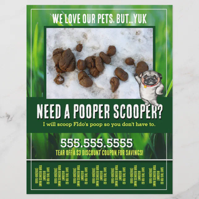 Dog Poop Yard Custom tear sheet Zazzle
