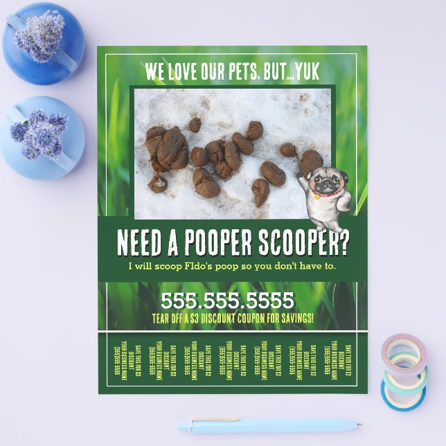 Dog Poop Yard Custom tear sheet Zazzle