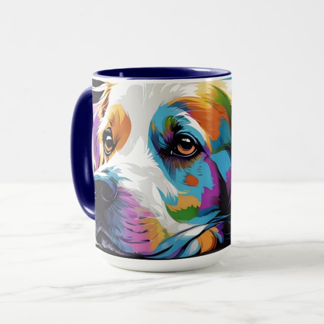 Dog Pop Art Mug (Front Left)
