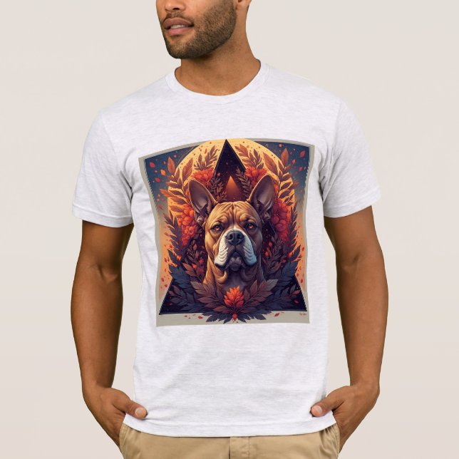 Dog Portrait Abstract Art T-Shirt (Front)