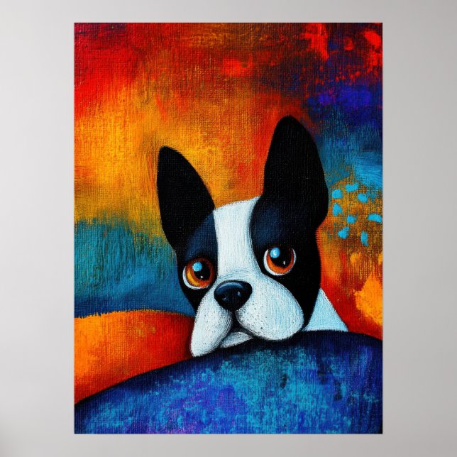 Dog Portrait Art Poster (Front)