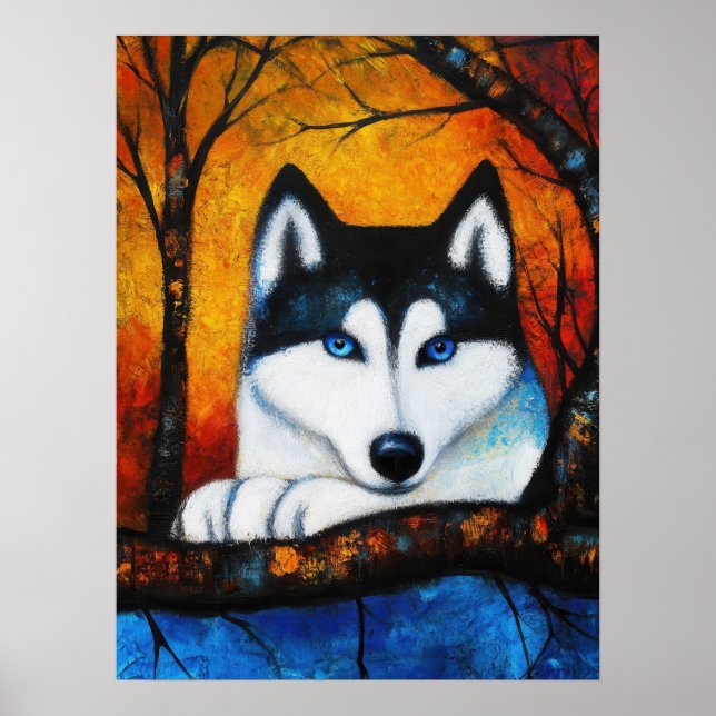 Dog Portrait Art Poster (Front)