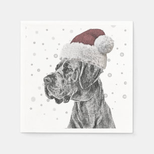 Dog Portrait Christmas Napkins