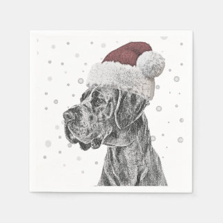 Dog Portrait Christmas Napkins