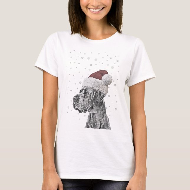 Dog Portrait Christmas Women's T-Shirt (Front)