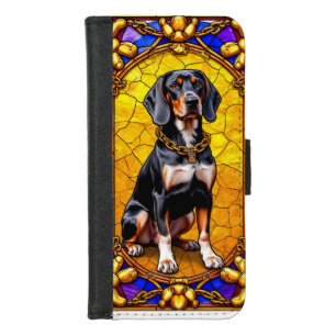 Dog Portrait in Stained Glass Artwork iPhone 8/7 Wallet Case