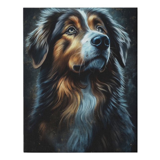 Dog portrait: Majestic beauty Faux Canvas Print (Front)