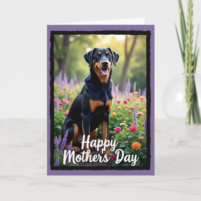 Dog Portrait Mothers Day Card (Front)