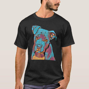 Dog Portrait Photo Filter Pit Bull Dog T-Shirt