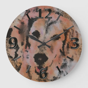 DOG PORTRAIT SANDY LARGE CLOCK