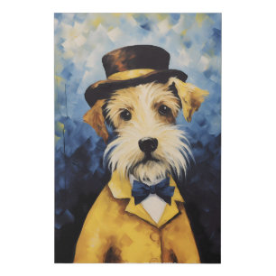 Dog Portrait Van Gogh Impressionnist Paintint Faux Canvas Print
