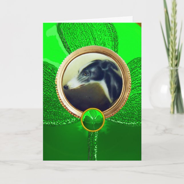 DOG PORTRAITS /Irish Greyhound Gold Photo Template (Front)